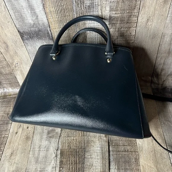 COACH Margot Carryall F34607 Midnight Blue Satchel Leather Crossbody handbag - Picture 4 of 16